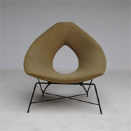 1950s Augusto Bozzi Saporiti side chair 'Kosmos settee'