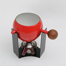 Mid-century teak, fondue set 