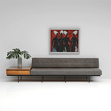 Sofa and Cabinet by Florence Knoll  