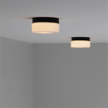 Two Minimalist 1970s Ceiling Lamps   