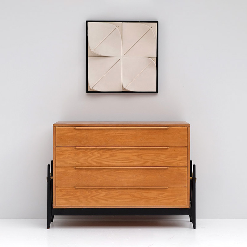  Elegant 50s Belgian Chest with Drawers 