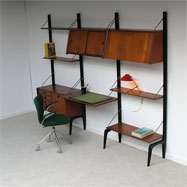 50s dutch Webe wall unit with writing desk