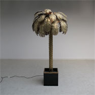  Modern French brass palm tree floor lamp 1970