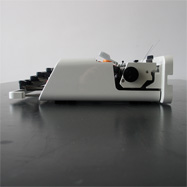 1960s White grey Olivetti Valentine typewriter