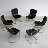 set of 6 dining chairs from 'Cidue' C2 made in italy