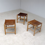 3 stools attributed Charlotte Perriand 1960s