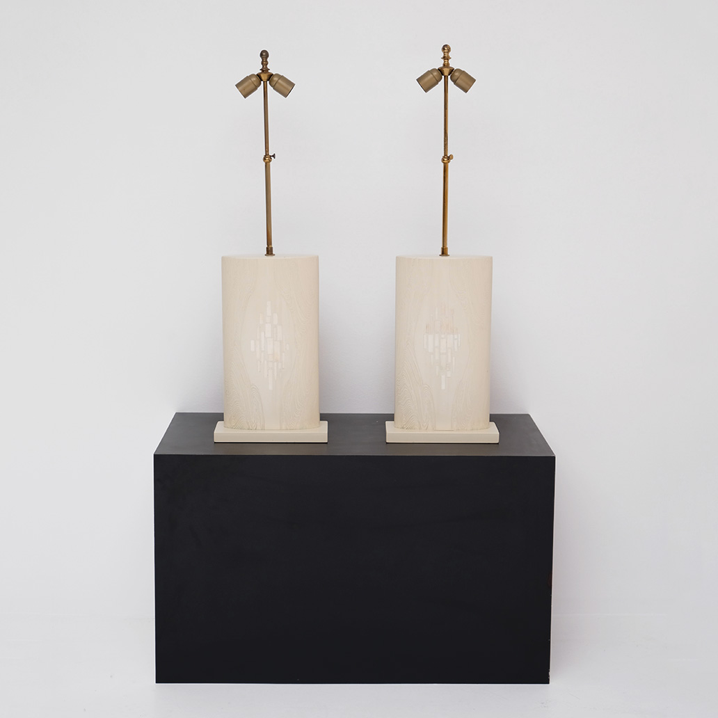 Pair of Fernand Dresse table lamps