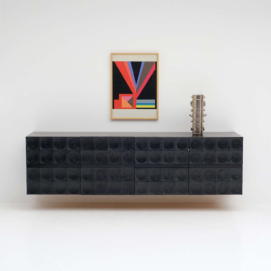 Decorative FLOATING graphical CREDENZA 1970S