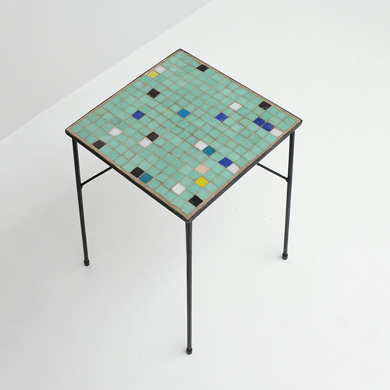 ceramic tyled 50s side table