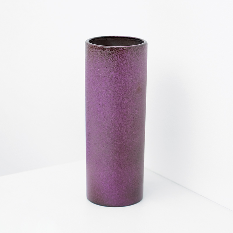 Decorative cylindrical Purple Vase 