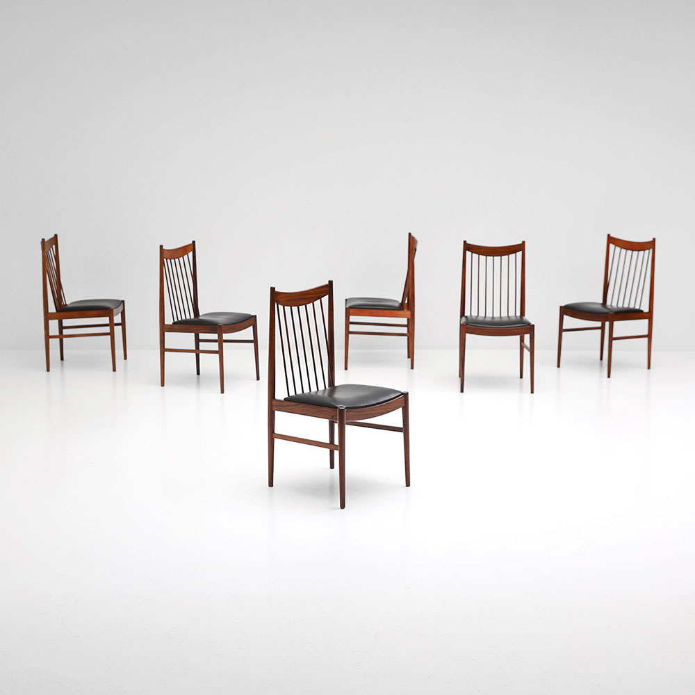 Rosewood Dining Chairs by Arne Vodder for Sibast, 1960s