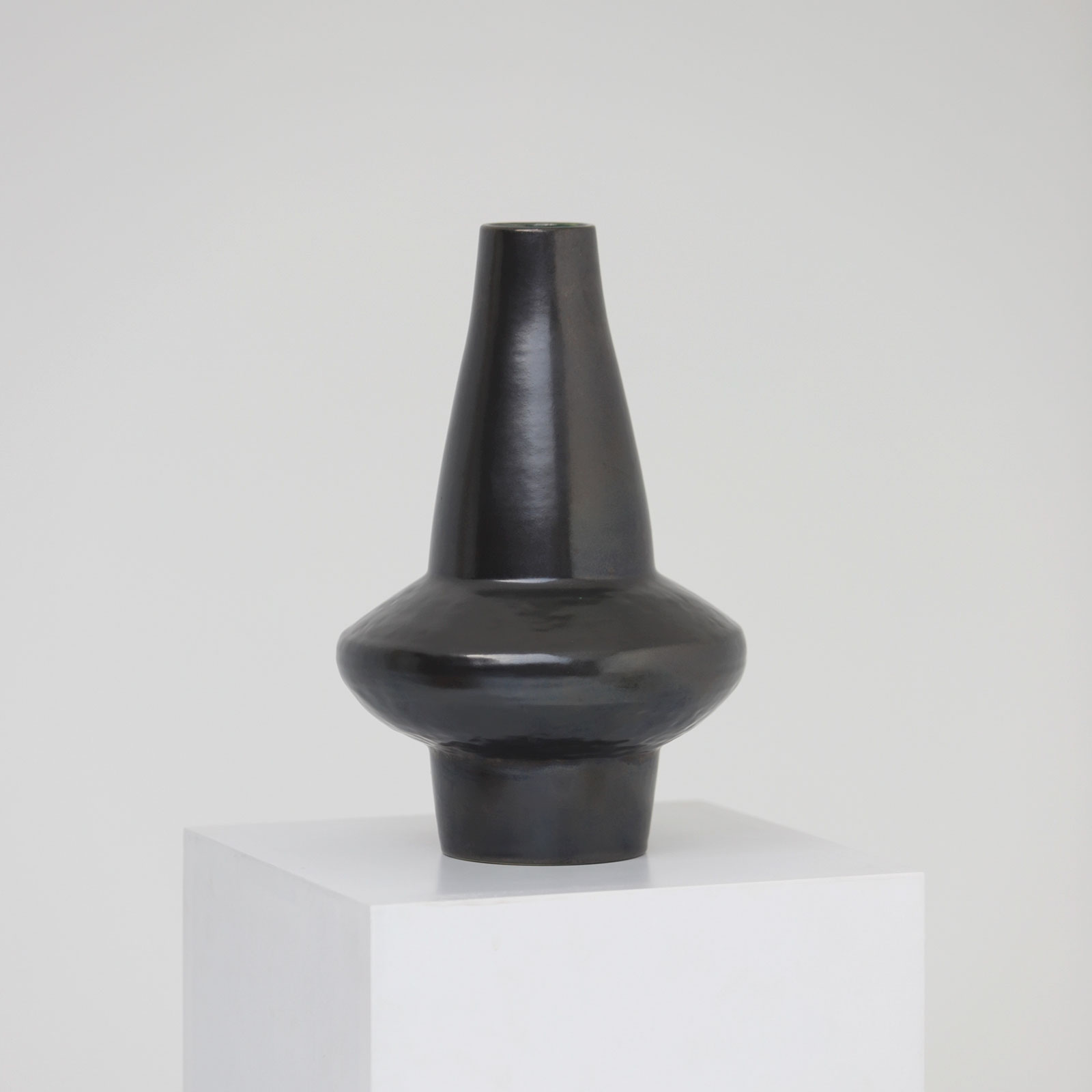 Black Ceramic Vase 1960s
