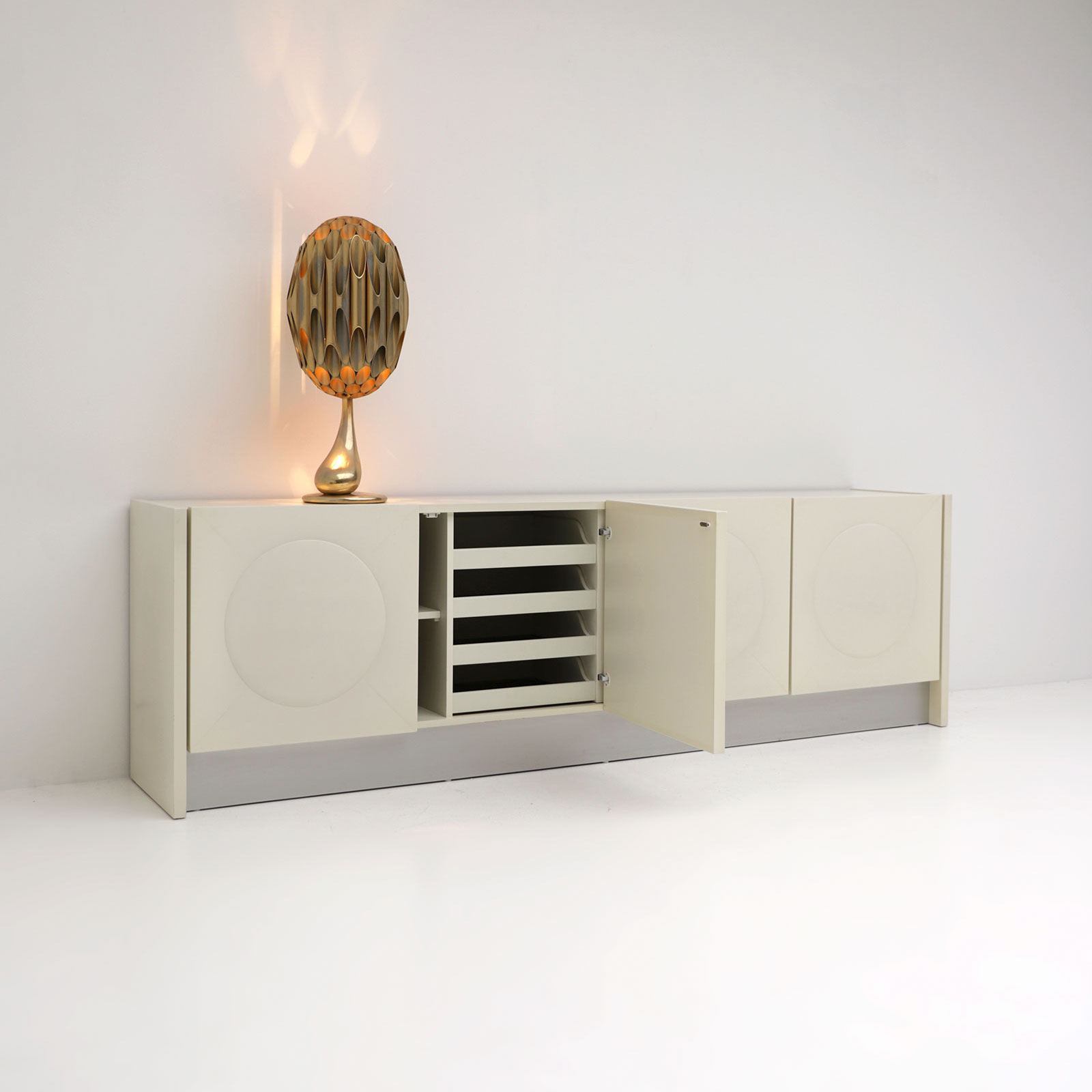 Ivory White 1970s Sideboard