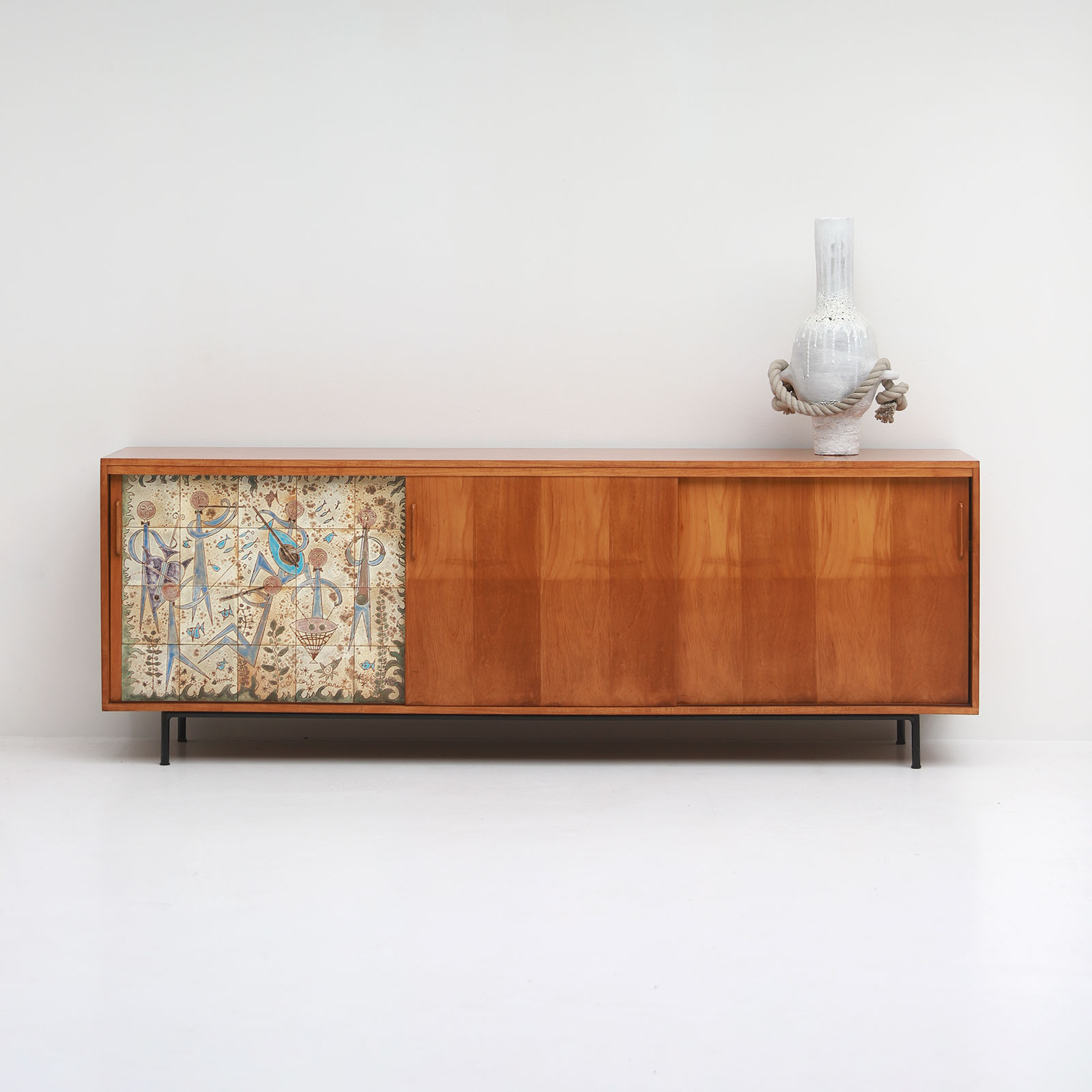 Sideboard with Ceramic Tiles Charles-Emile Pinson 1958