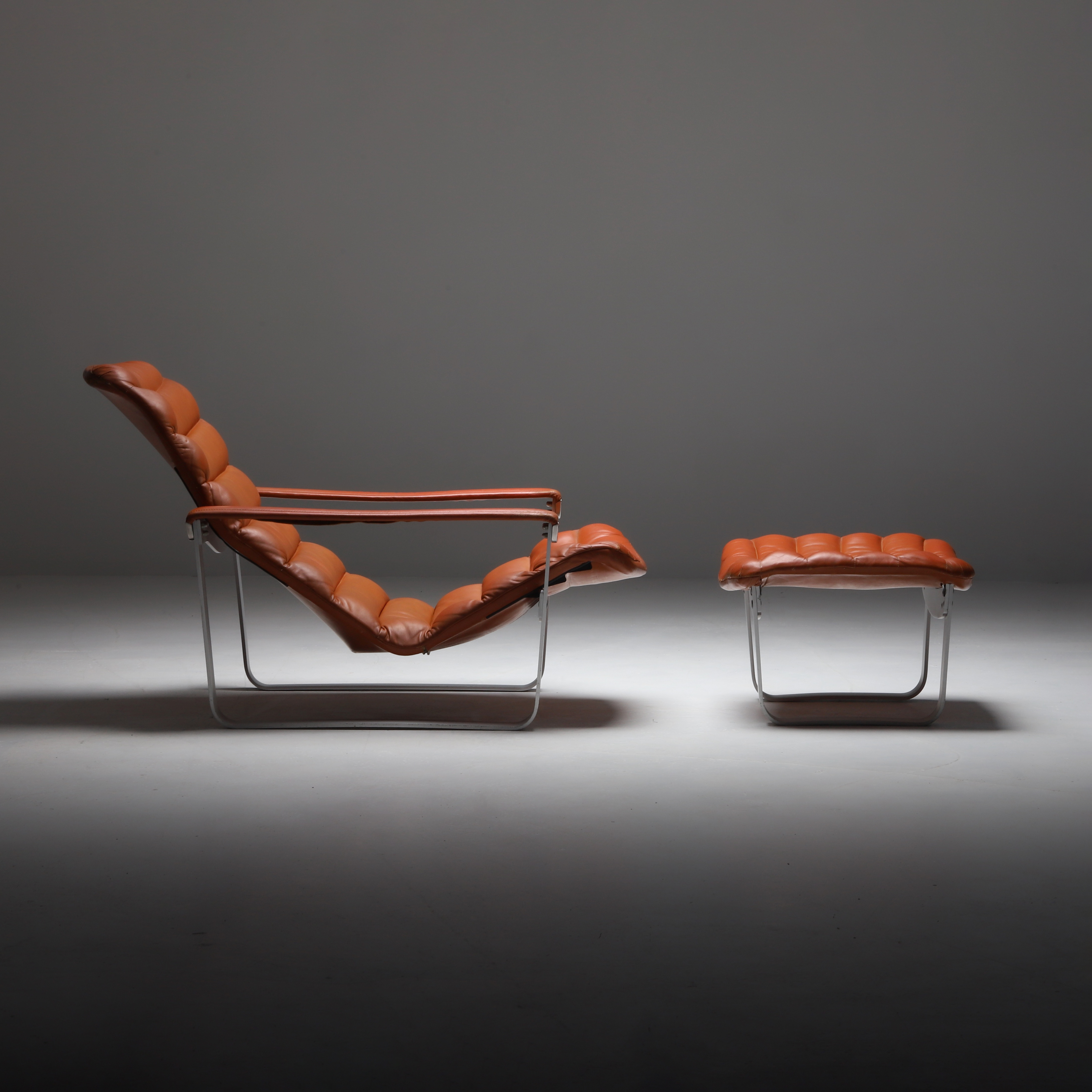 Lounge chair with Ottoman by Ilmari Lappalainen For Asko 1960