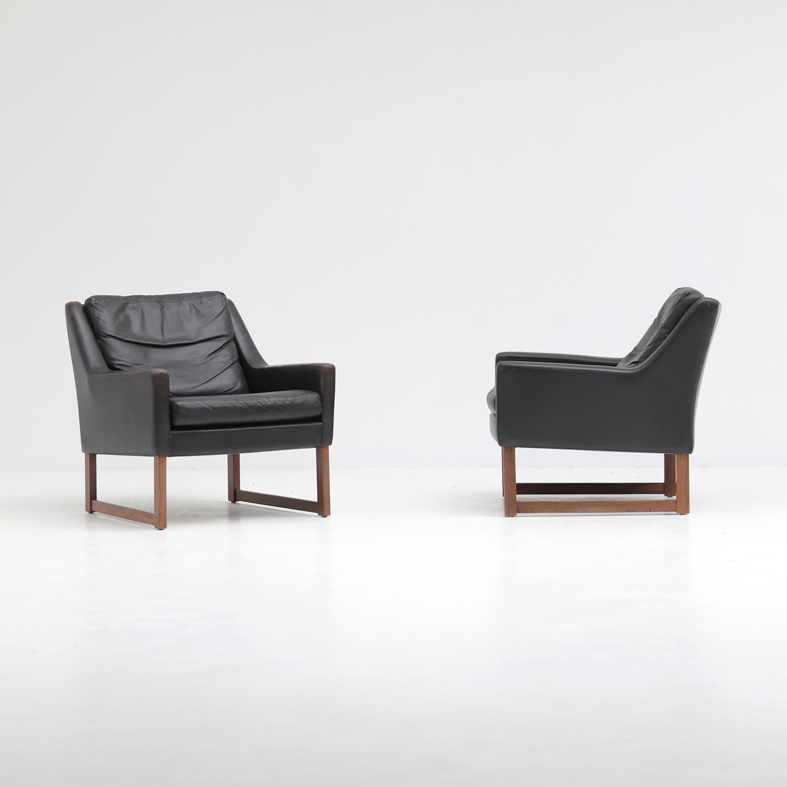 Leather Armchairs by Rudolf Bernd Glatzel for Kill International