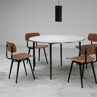 industrial design Friso Kramer round table and chairs 1960s
