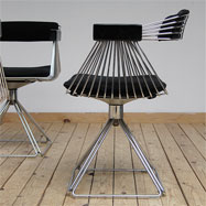 1970 Novalux Rudi Verelst 4 swivel dining chairs