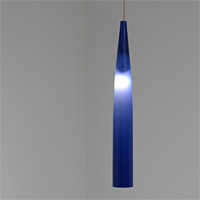 1960 Glass Vistosi Blue Pipe ceiling lamp