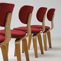 Cees Braakman 4 chairs for UMS-Pastoe 1950s