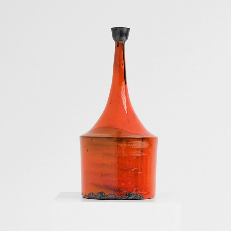 Orange Ceramic Vase 60s