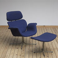 Artifort F545 Tulip chair with ottoman designed by Pierre Paulin