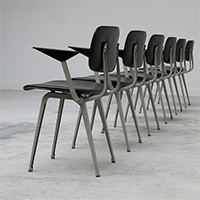 6 Industrial chairs designed by Friso Kramer for De Cirkel
