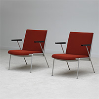 Wim rietveld Pair of Oase chairs 1958 for de Cirkel Ahrend
