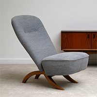 Early Artifort production 50s Congo chair designed by Theo Ruth