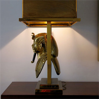 Rare marked decorative Toetanchamon table lamp  1970s