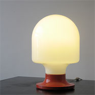 1970 Plastic and glass large mushroom lamp