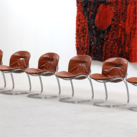 Gastone Rinaldi Six 'Sabrina' cantilevered chairs 1970s