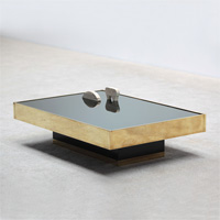 Circa 70s Willy Rizzo style brass coffee table