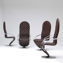 Verner Panton system 1-2-3 dining chairs