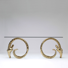 Polished Brass Rams-Head Dining Table