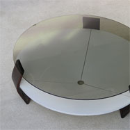 1960's coffee table with smoke glass top