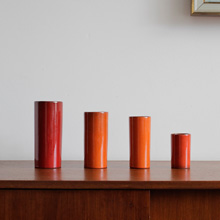 4 Ceramic decorative cylinder vases