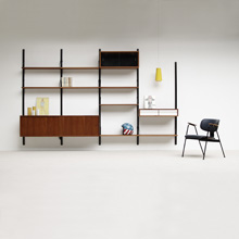 Poul Cadovius Royal System floating wall unit with dressoir / cabinet