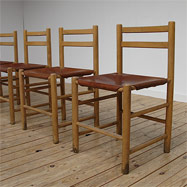 4 chairs attributed Charlotte Perriand 1960s