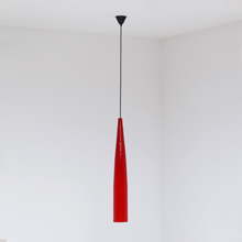 Vistosi Red Glass Pipe Lamp