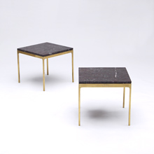 Marble Top Brass Leg side Table 1960s