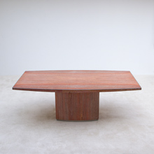 Red travertin Willy Rizzo dining table 1970s 