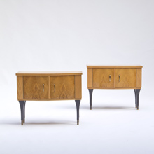 Beautiful set of 2 blond wood nightstands italy
