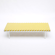 1980s metal daybed striped upholstery