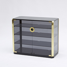 Mario Sabot smoked Glass stereo cabinet
