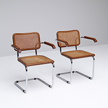 2 decorative side chairs / marcel breuer