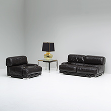 1970s Armchair and two seat by Gerard Guermonprez