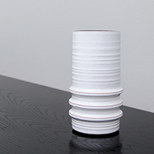 60s small ceramic white vase 