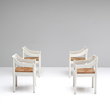 Vico Magistretti  Four Cassina  Carimate chairs