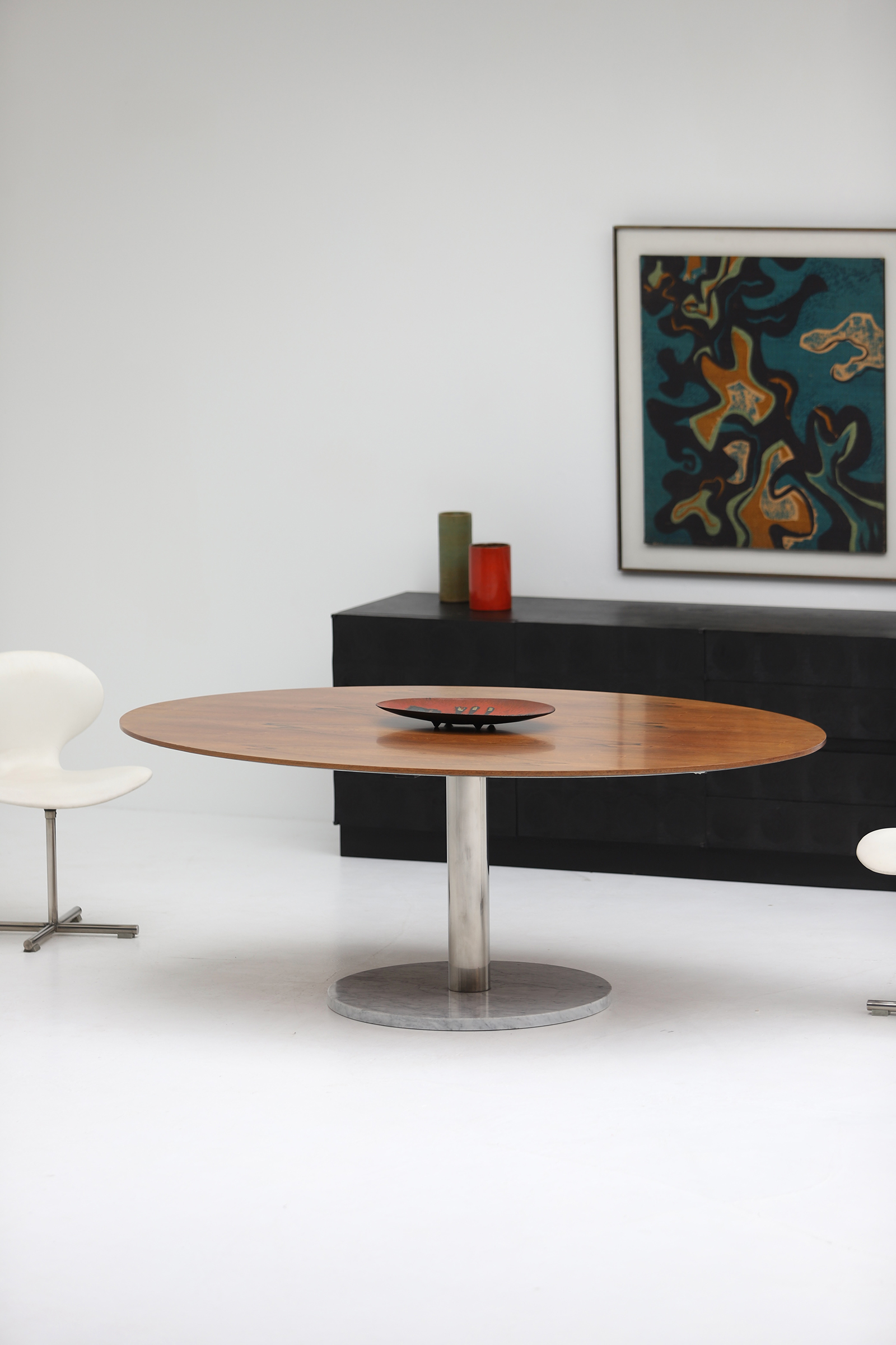 Alfred Hendrickx Oval Dining Table 1960s for Belformimage 4